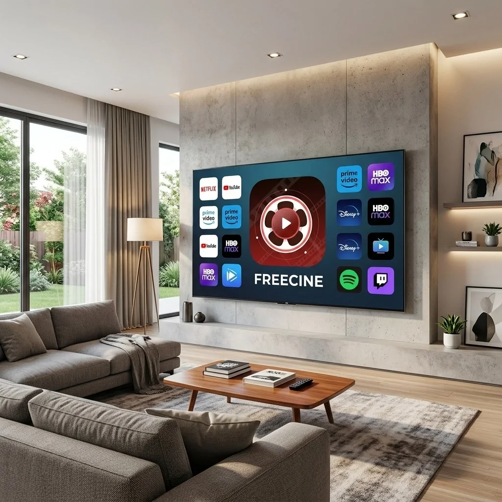 O Freecine, após instalado, aparece no menu de apps da TV